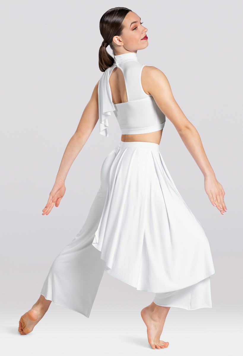 Matte Jersey Cascade Culotte Dance Set | Weissman®