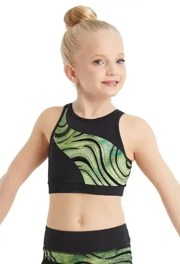Flocked Glitter Bra Top
