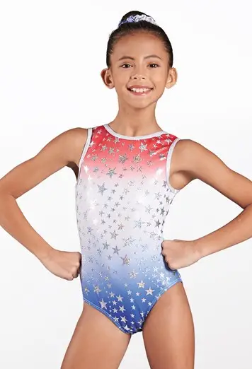 Patriotic Star Print Leotard