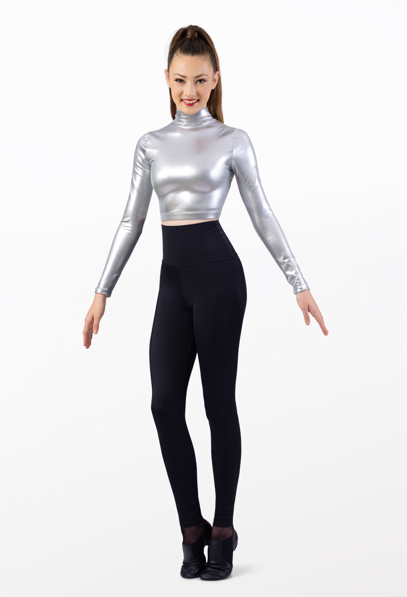 Premium Metallic Long Sleeve Crop Top | Balera™