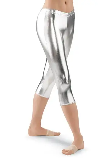 Metallic Capri Leggings
