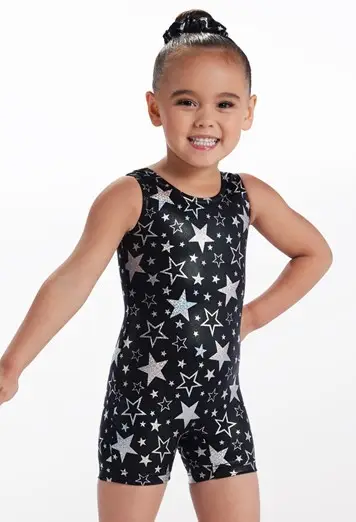 Kids Star Print Biketard