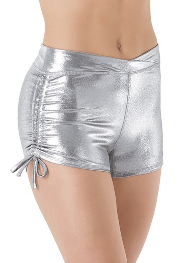 Metallic Drawstring Shorts