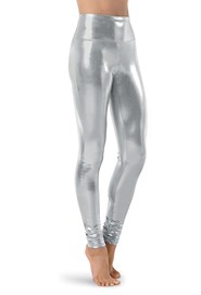 Silver Metallic Legging