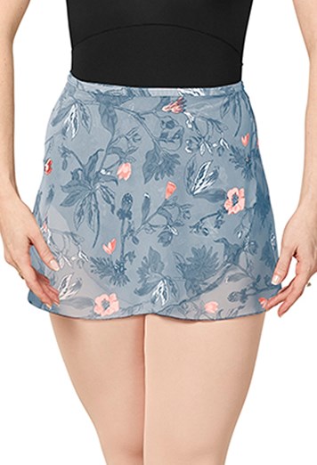 Mirella Floral Mesh Wrap Skirt