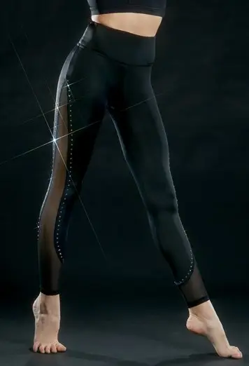 Crystal Mesh Detail Leggings