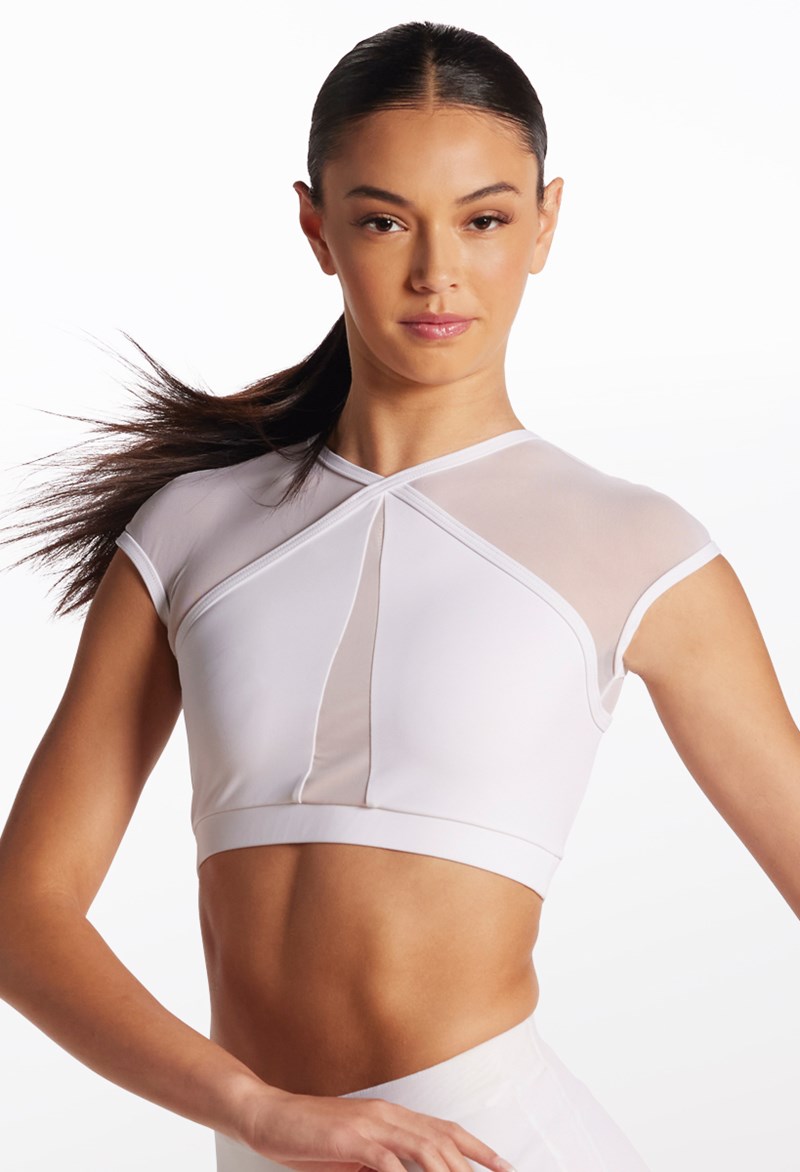 Lululemon high rise crops with see-through mesh