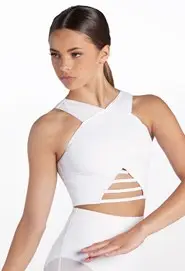 Sleeveless Pinstripe Top