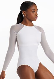White Fringe Long-sleeve Bodysuit