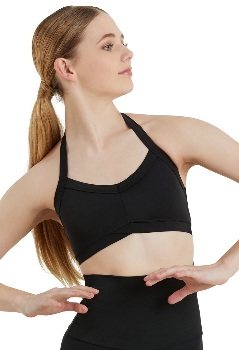 black dance sports bra