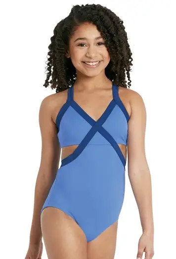 Contrast Triangle Top Leotard