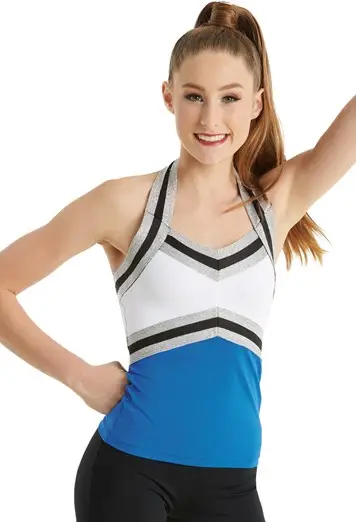 Metallic Stripe Halter Top
