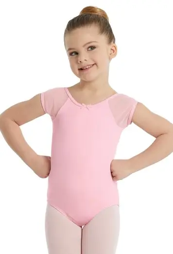 Mesh Cap Sleeve Leotard
