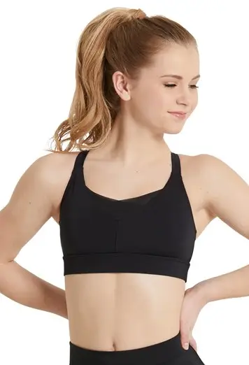 V-Neck Bra Top With Mesh 