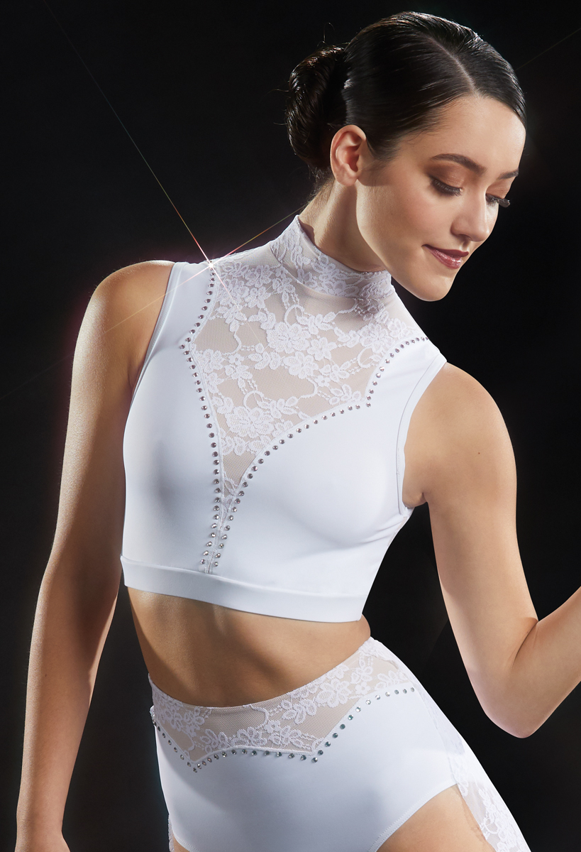 Scallop Lace Crop Top | Ivy Sky Performance®