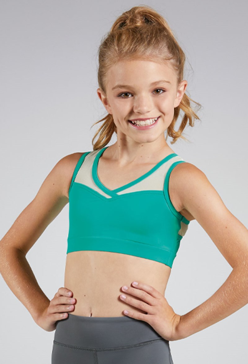 Adult Small Covalent Activewear 9023 Braided Bra Top - Emerald - Lindens  Dancewear