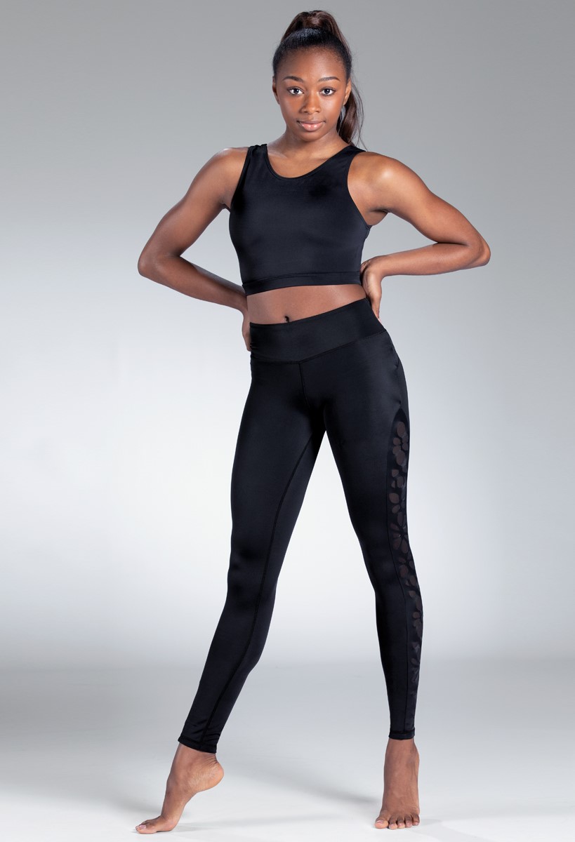 Floral Laser Cut Leggings - Balera Dancewear - Product no longer