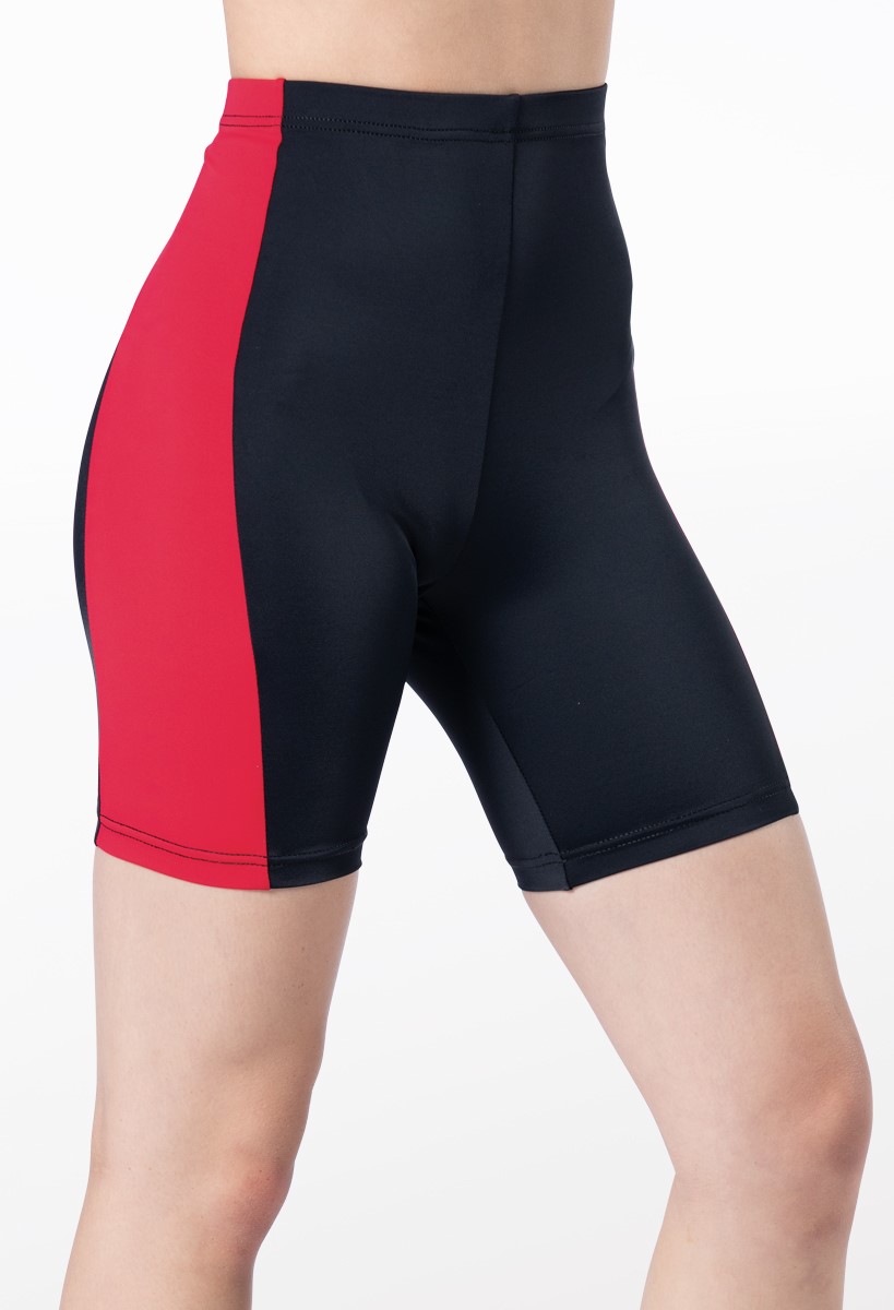 Bold Side Stripe Bike Shorts For Dance | Balera™