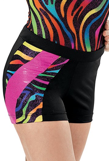 Zebra Print Inset Shorts
