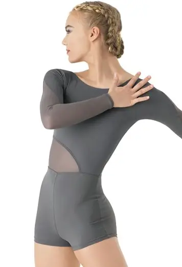 Biketard with Mesh Insets