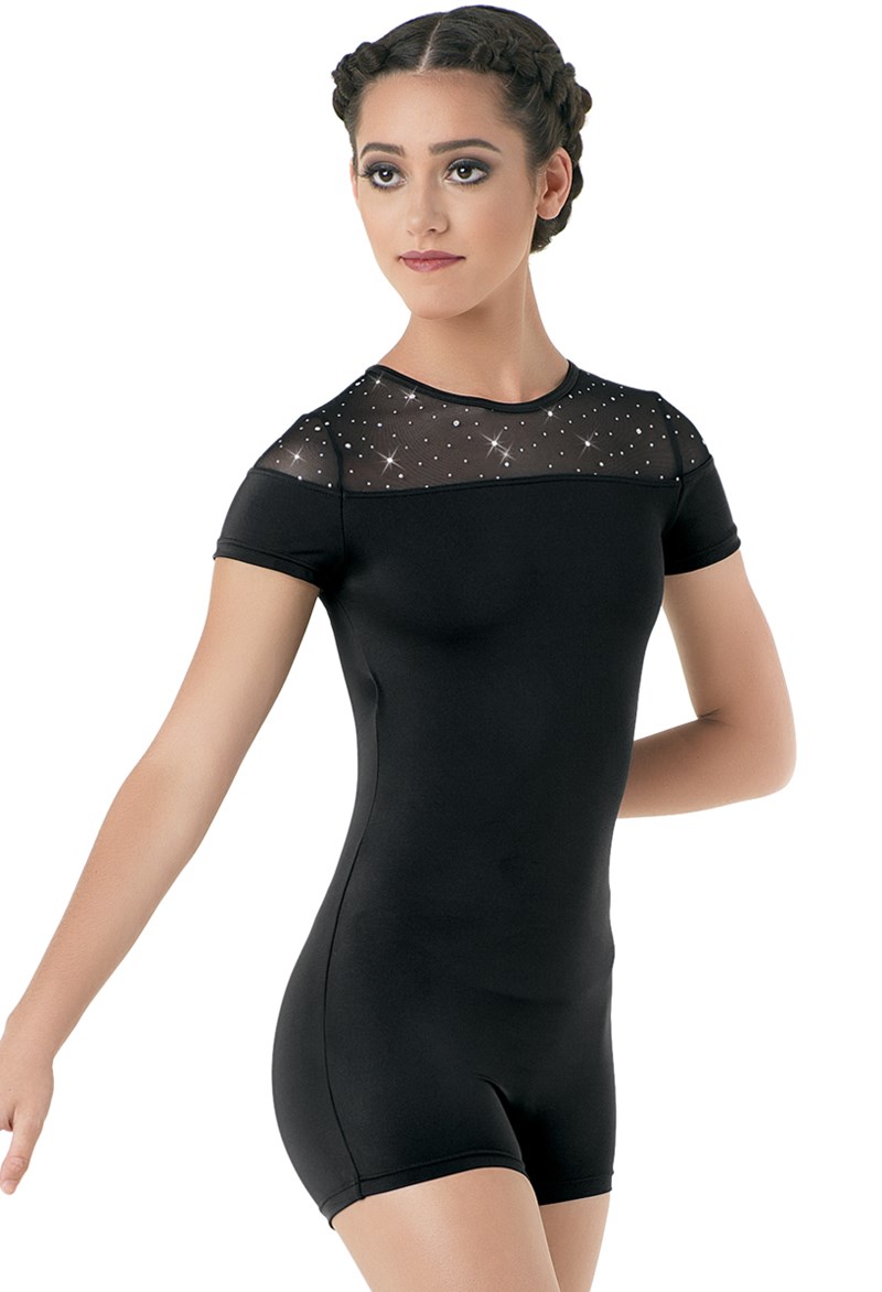 Metallic DotAccent Mesh Dance Biketard Balera™