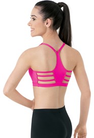 Balera Crop Top Girls Tank for Dance Sleeveless Mock Neck Midi Sports Bra with Strappy Back Criss Cross Straps Black Balera Crop Top Girls Tank for Dance Sleeveless Mock Neck Midi Sports Bra with Strappy Back Criss Cross Straps Black