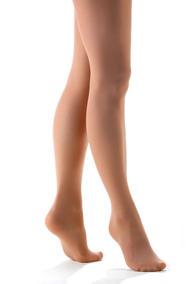 Capezio Hold & Stretch Footed Caramel Dance Ballet Tights N14c Size Medium  for sale online