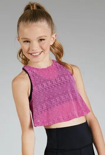 Tribal Mesh Crop Top