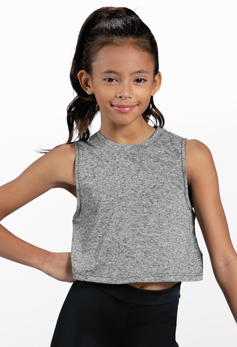 Choomomo Kids Girls Glitter Racer Back Crop Tank Top Sports Bra Letters Printed Ballet Dance Active Top Shirt 