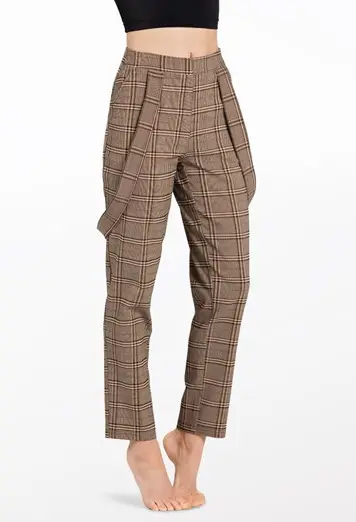 Plaid Pants With Suspenders