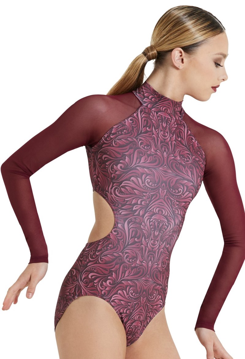 Lace Plunge Print Leotard - Balera Performance - Product no longer  available for purchase