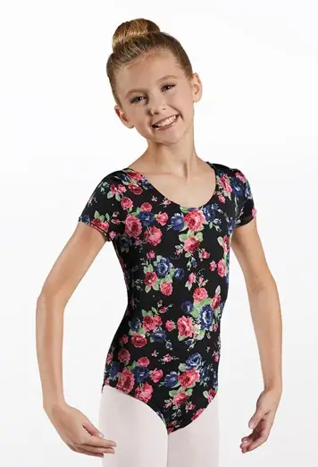 Floral Cap Sleeve Leotard