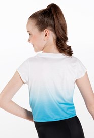 Ombre Twisted Cropped Tee