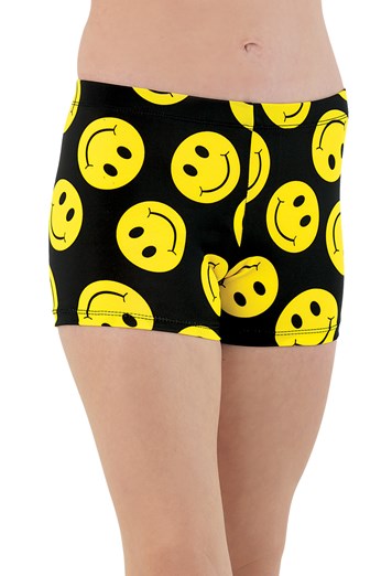 Smiley Face Print Shorts
