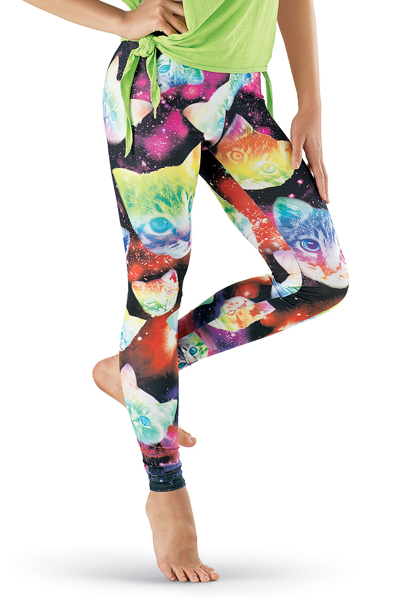 cat print tights