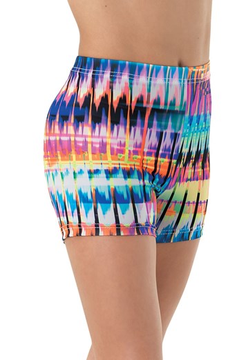 Ikat Blur Print Shorts