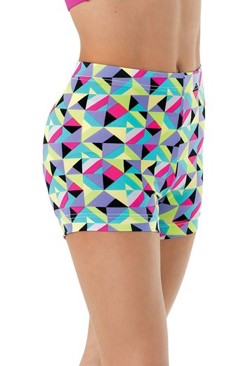 Geometric Candy Print Shorts