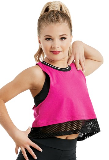 Sporty Crop Top With Mesh