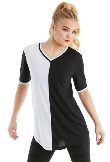 Two Color Athletic Stripe Tee