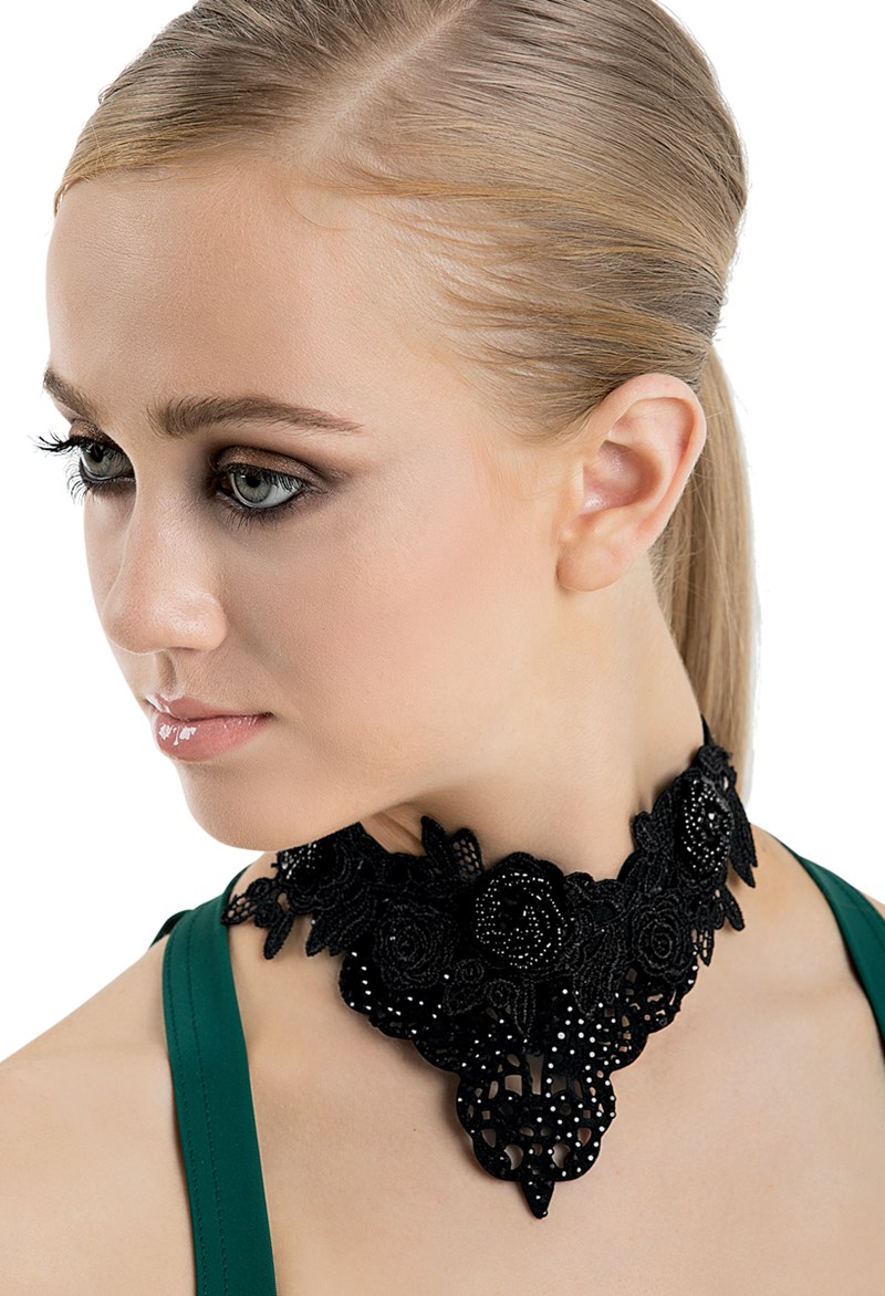 Black Applique Choker - Balera - Product no longer available for purchase
