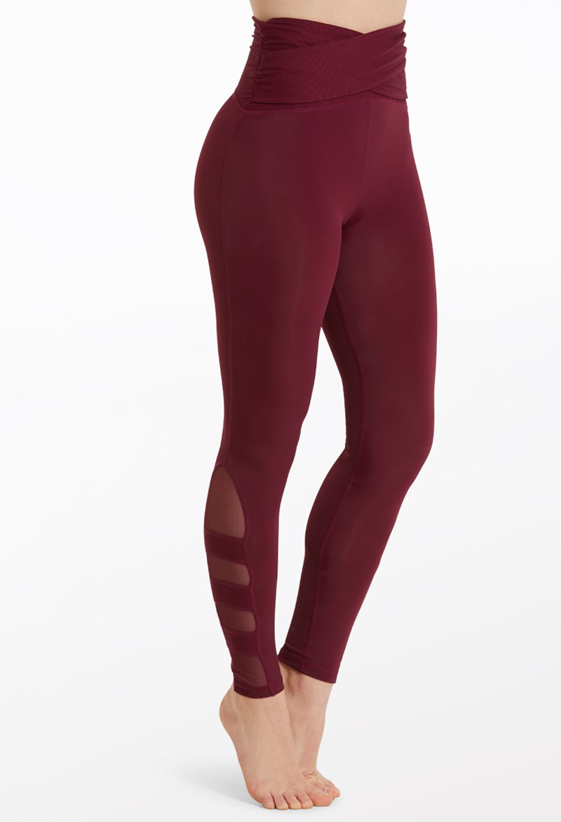 NWT Women’s Nike One Tights Yoga Pants Burgundy Full Length Size Small MSRP  $60