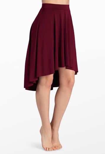 Matte Jersey Mid-Length Skirt