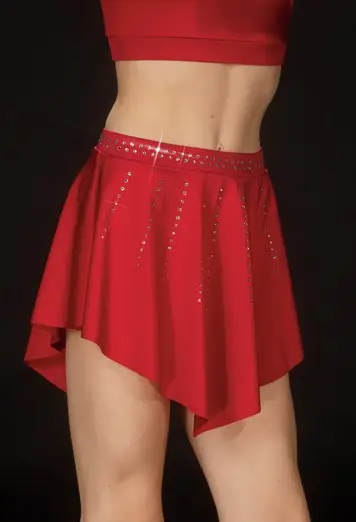 Crystal Pointed Hem Skirt