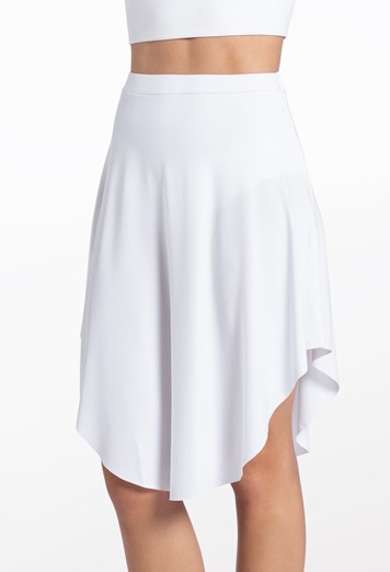 Matte Jersey Curved Hem Skirt