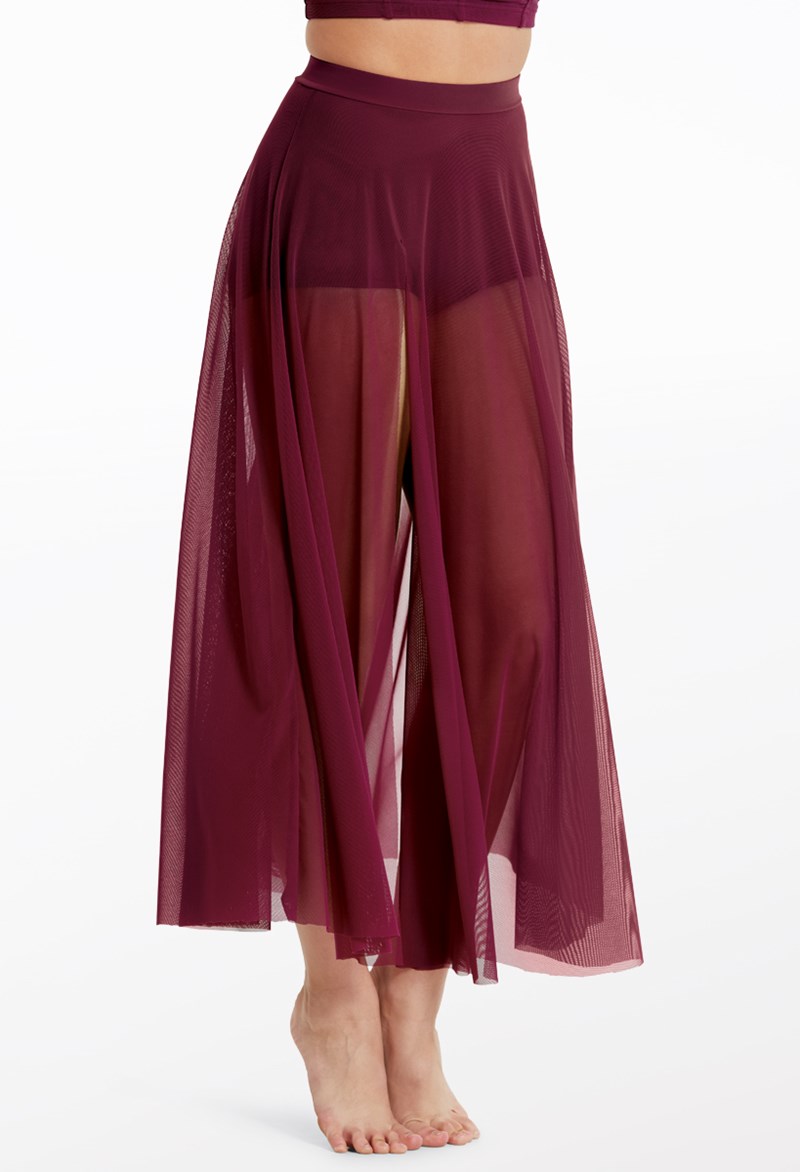 2021New Mesh Skirt Long High Waist Skirt Fashion Women Double Layer Pleated  Long Maxi Skirt