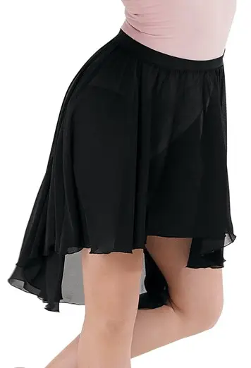 Elevated High-Low Elastic Waist Skirt