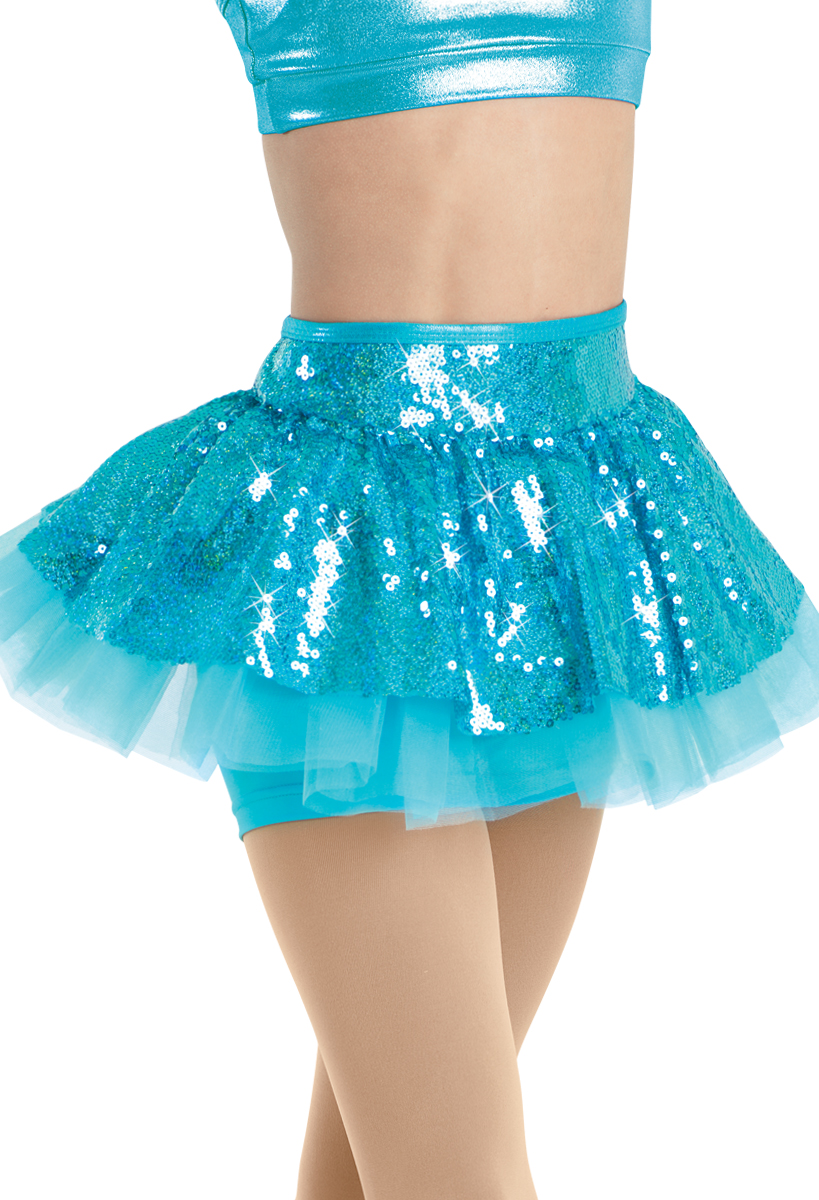 Glitter fluffy outlet skirt