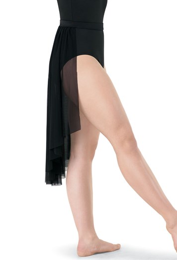 Midi Back-Panel Mesh Skirt