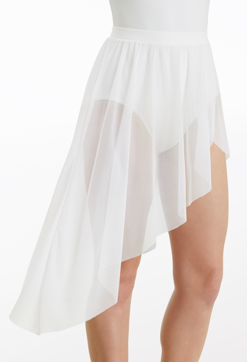 Alexandra Collection Womens Power Mesh Flowing Open Front Dance Skirt 