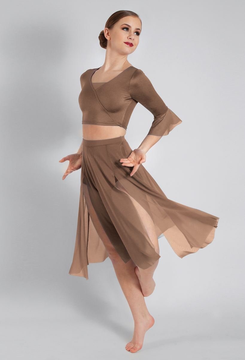 Midi Length M Slit Mesh Skirt | Balera™